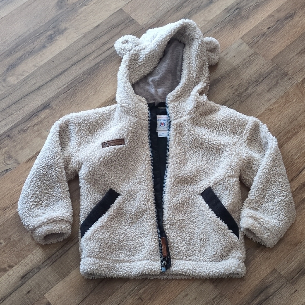 Obermeyer Cozy Cream Teddy Bear Hoodie M